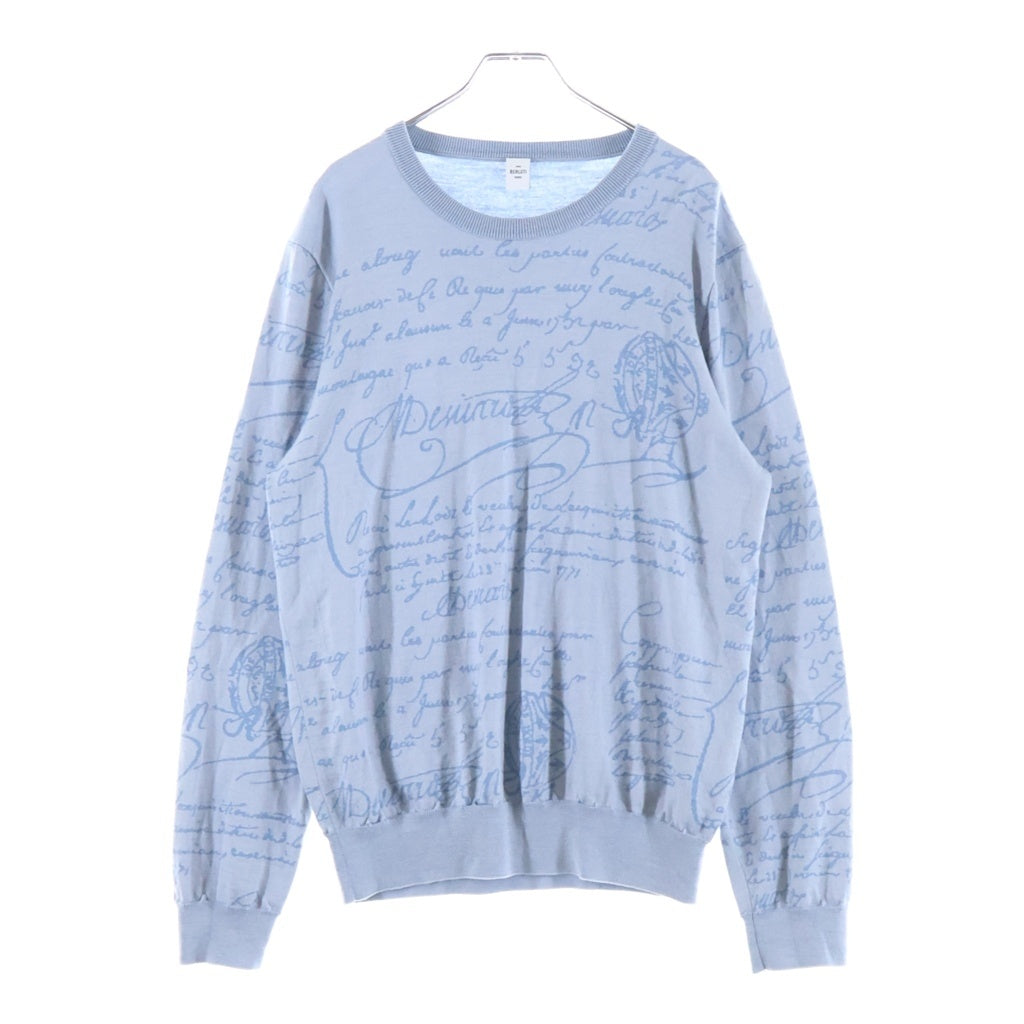 Berluti(ベルルッティ) スクリット クルーネック セーター ブルー R26KRL198YWBG