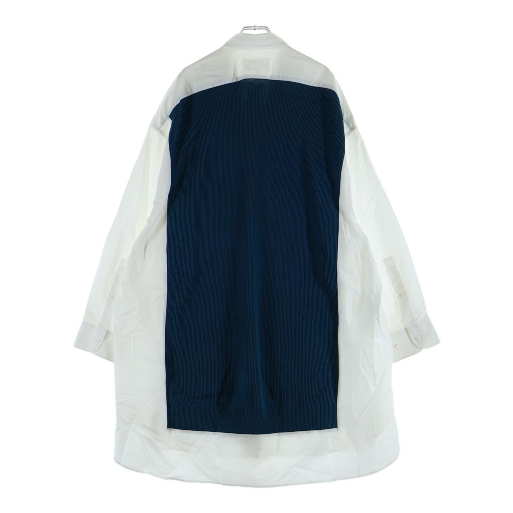 Maison Margiela(メゾンマルジェラ) バイマテリアル シャツワンピース S43001グリーン/ホワイト S51DL0356 S43001 レディース