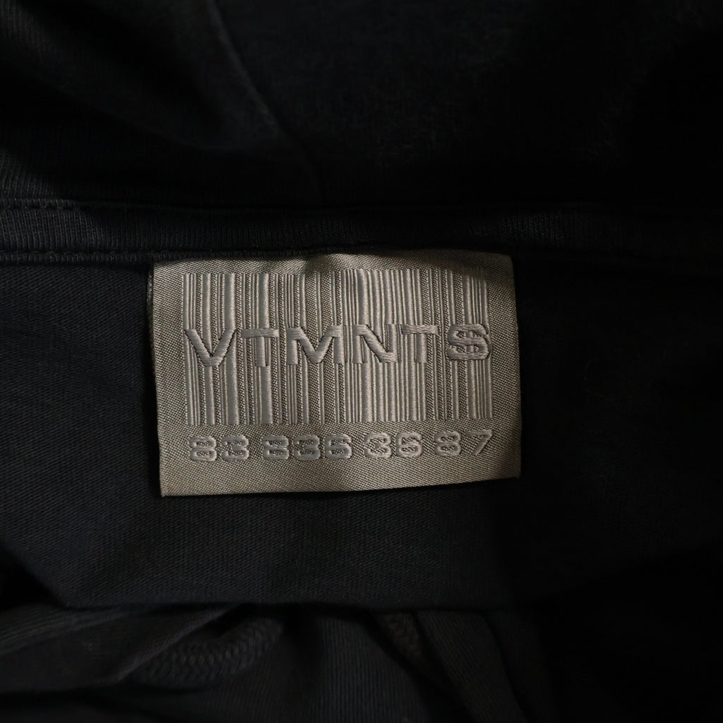 VTMNTS(ブイティーエムエヌティーエス) 22SS BACK TO THE FUTURE HOODIE バックトゥザフューチャー グラフィックプリントプルオーバーパーカー ブラック VL12TR400B