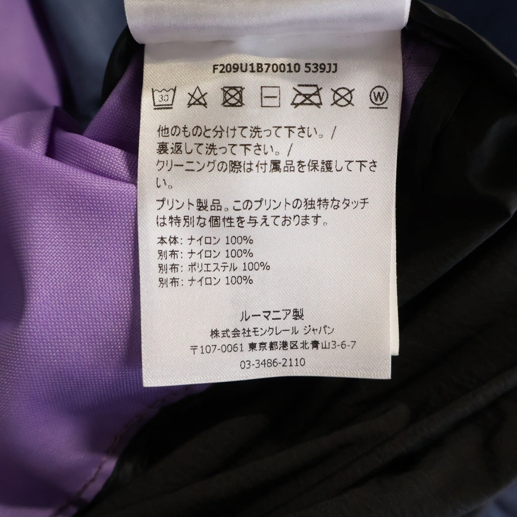 MONCLER(モンクレール) 20AW ×FRAGMENT DESIGN ジップアップマウンテンパーカー ブラック/パープル F209U1B70010