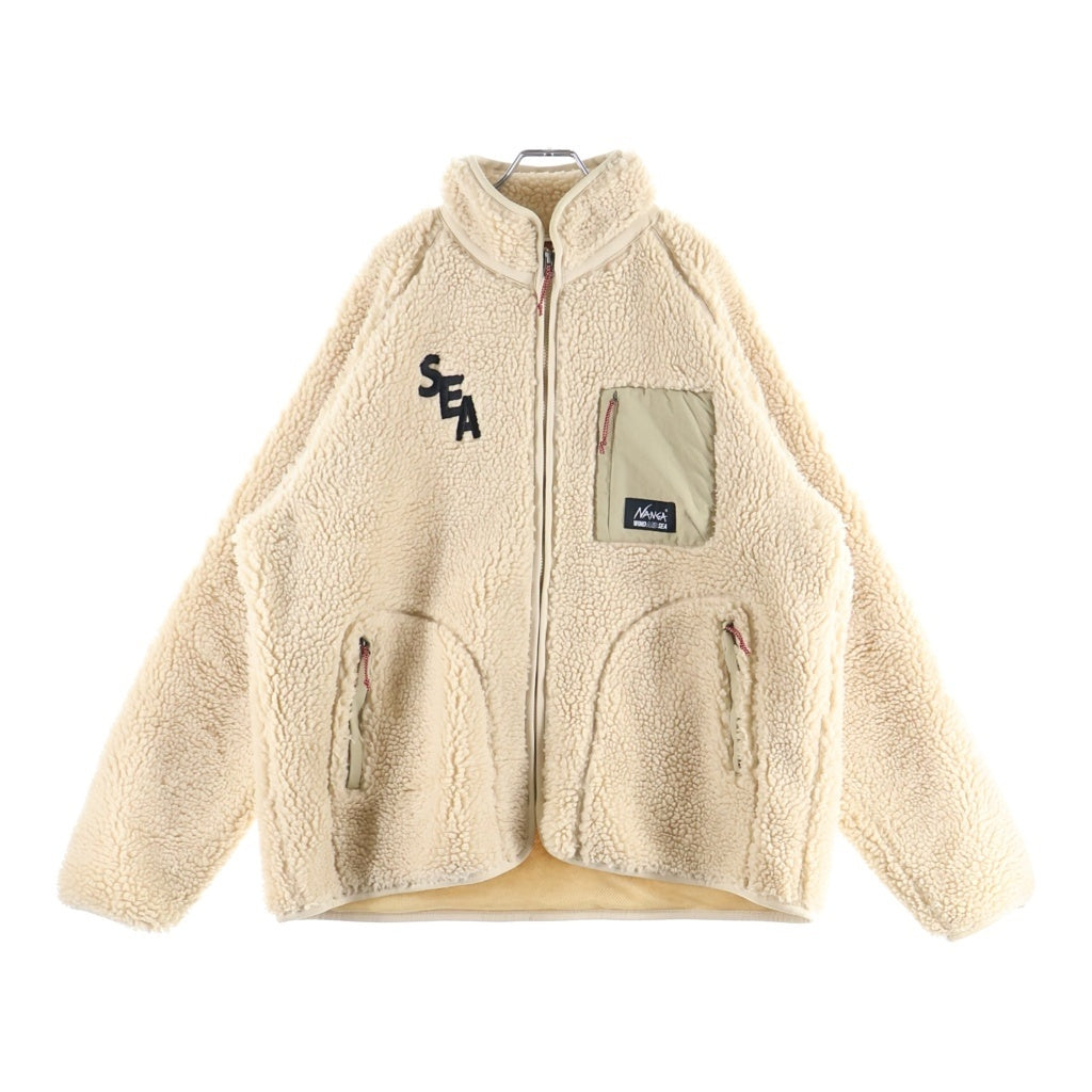 NANGA(ナンガ) ×WIND AND SEA BOA FLEECE JACKET ウィンダンシー ボアフリースジャケット ベージュ C0000336