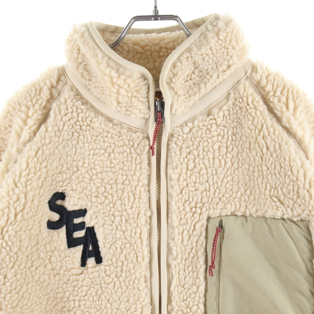 NANGA(ナンガ) ×WIND AND SEA BOA FLEECE JACKET ウィンダンシー ボアフリースジャケット ベージュ C0000336