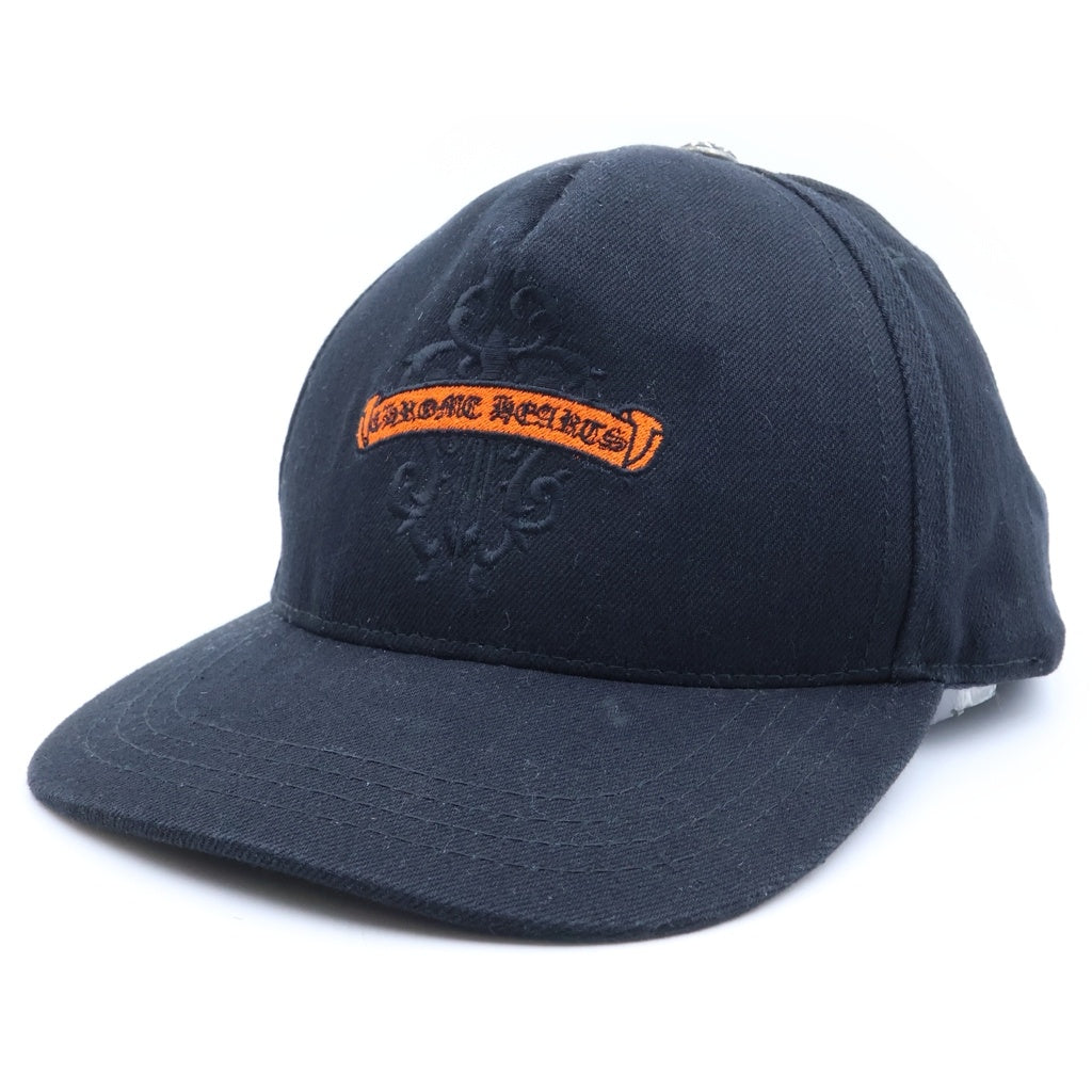 CHROME HEARTS(クロムハーツ) トラッカーキャップ ヴァインダガー スクロール 帽子 ブラック/オレンジ レディース