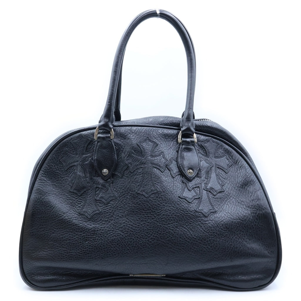CHROME HEARTS(クロムハーツ) GYM MD ジムバッグ 現行型CHチャーム付きスモールレザーハンドバッグ ブラック