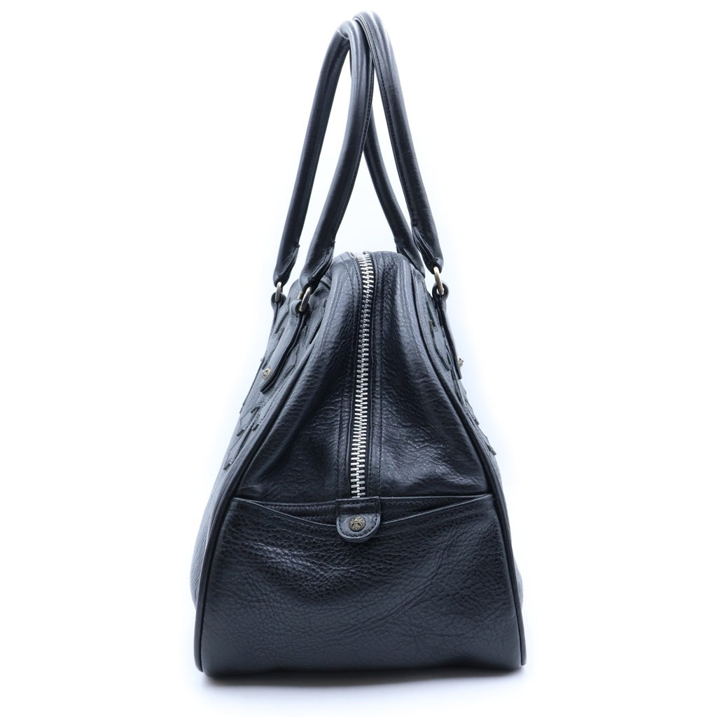 CHROME HEARTS(クロムハーツ) GYM MD ジムバッグ 現行型CHチャーム付きスモールレザーハンドバッグ ブラック
