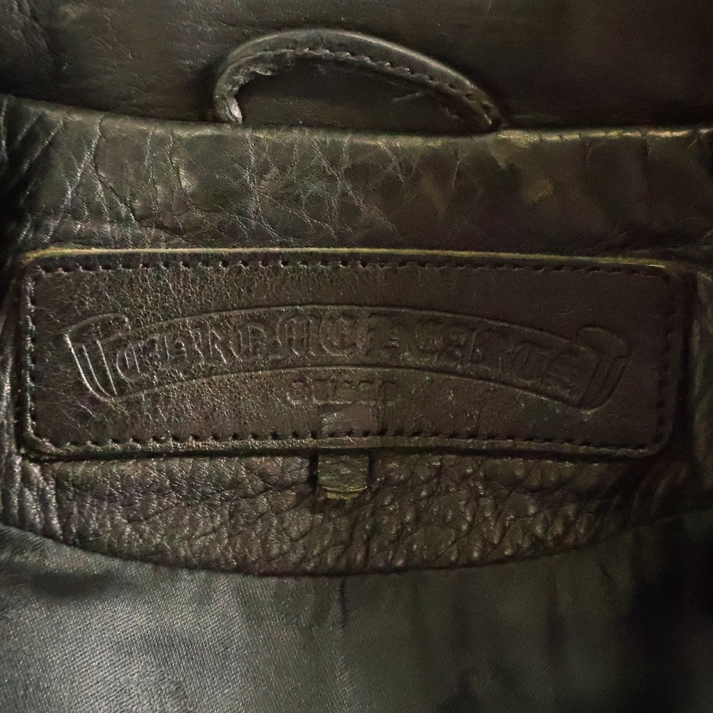 CHROME HEARTS(クロムハーツ) JJ DEAN JJディーン ダガージップライダースレザージャケット ブラック/シルバー