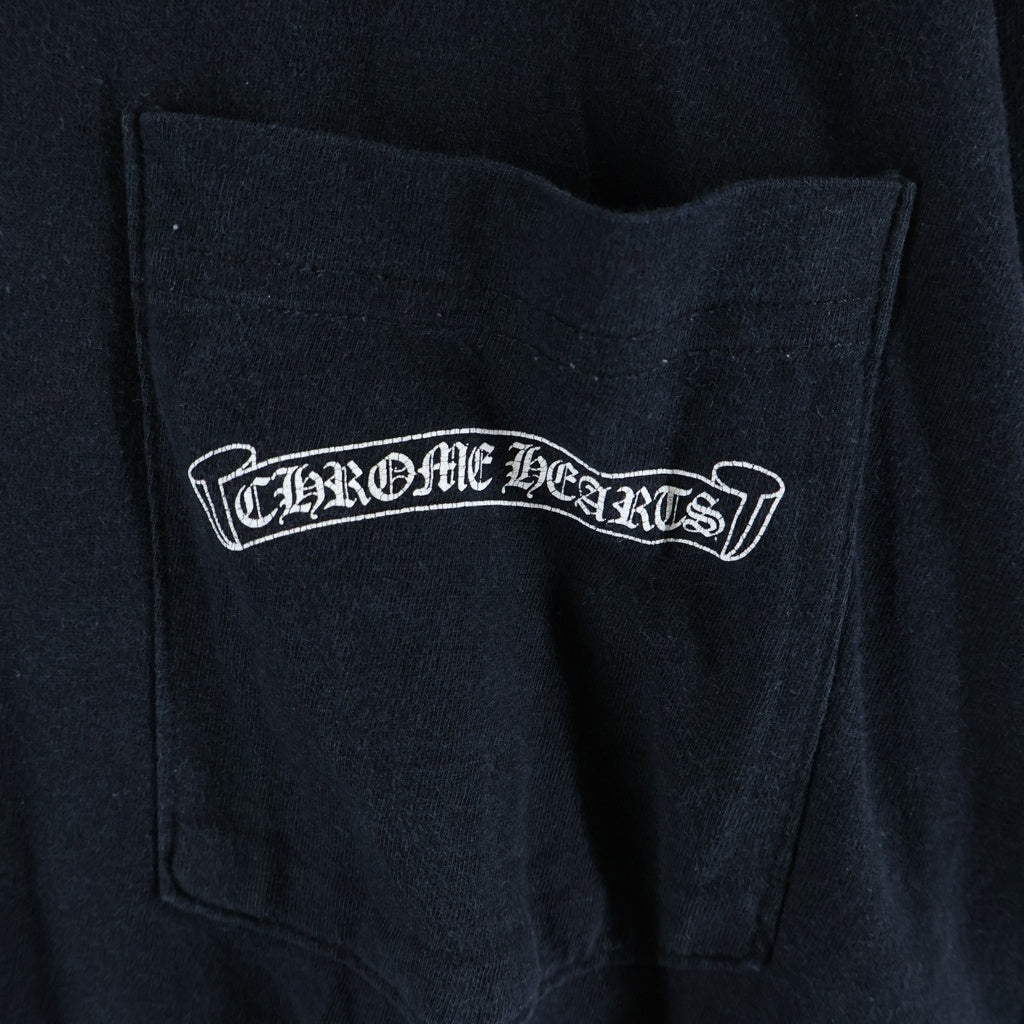 CHROME HEARTS(クロムハーツ) CH PLUS L/S 1 STAFF EXCLUSIVE CHプラスプリント長袖カットソー STAFF限定 ブラック/ホワイト