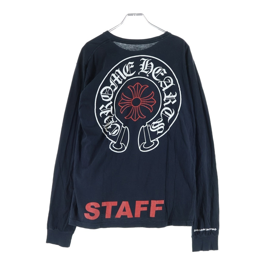 CHROME HEARTS(クロムハーツ) CH L/S 1 STAFF EXCLUSIVE ホースシュープリント長袖カットソー STAFF限定 ブラック/レッド/ホワイト