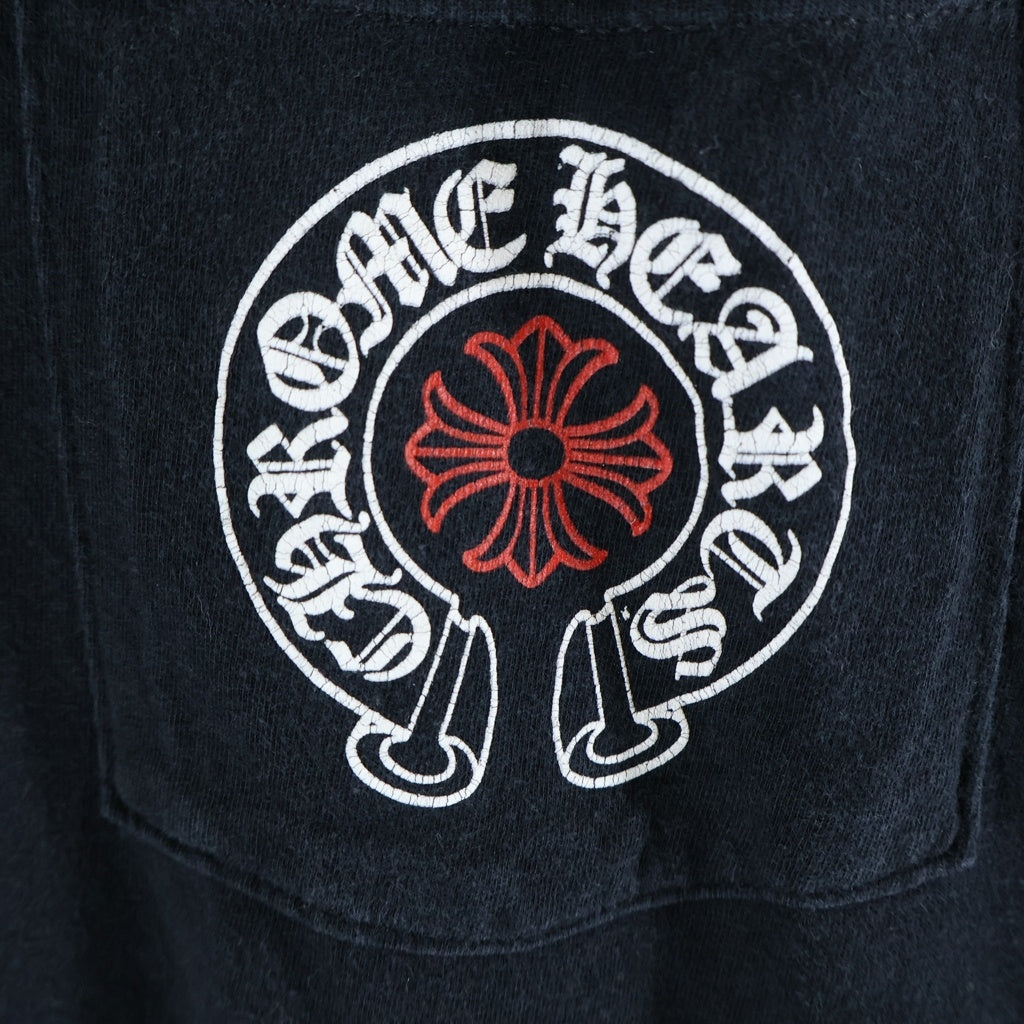 CHROME HEARTS(クロムハーツ) CH L/S 1 STAFF EXCLUSIVE ホースシュープリント長袖カットソー STAFF限定 ブラック/レッド/ホワイト