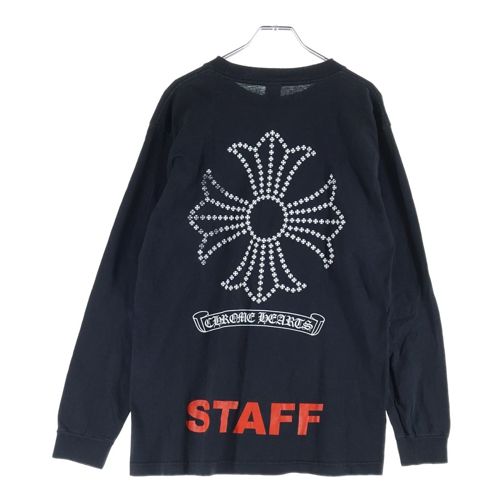 CHROME HEARTS(クロムハーツ) OLD CH PLUS L/S 1 STAFF EXCLUSIVE CHプラスプリント長袖カットソー STAFF限定 ブラック/ホワイト