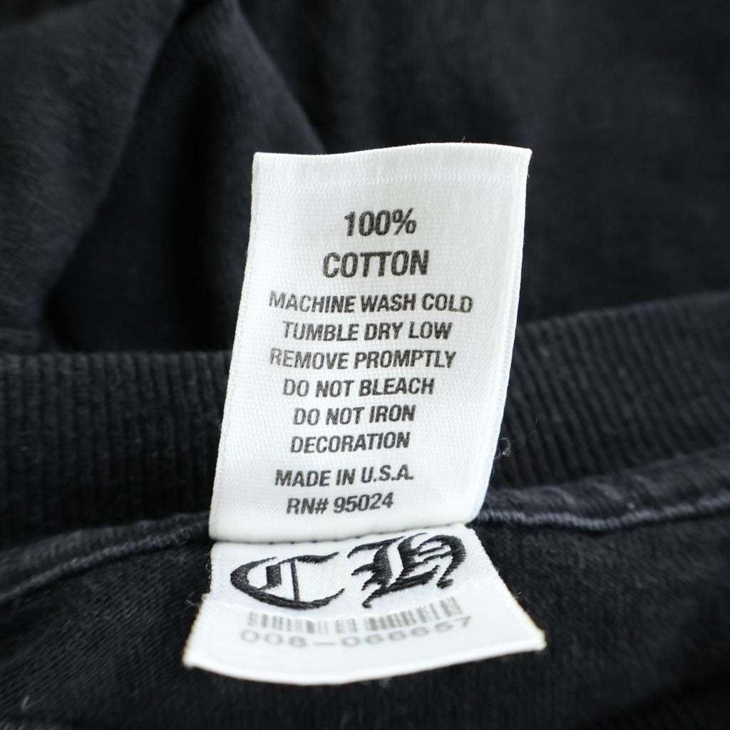 CHROME HEARTS(クロムハーツ) OLD CH PLUS L/S 1 STAFF EXCLUSIVE CHプラスプリント長袖カットソー STAFF限定 ブラック/ホワイト