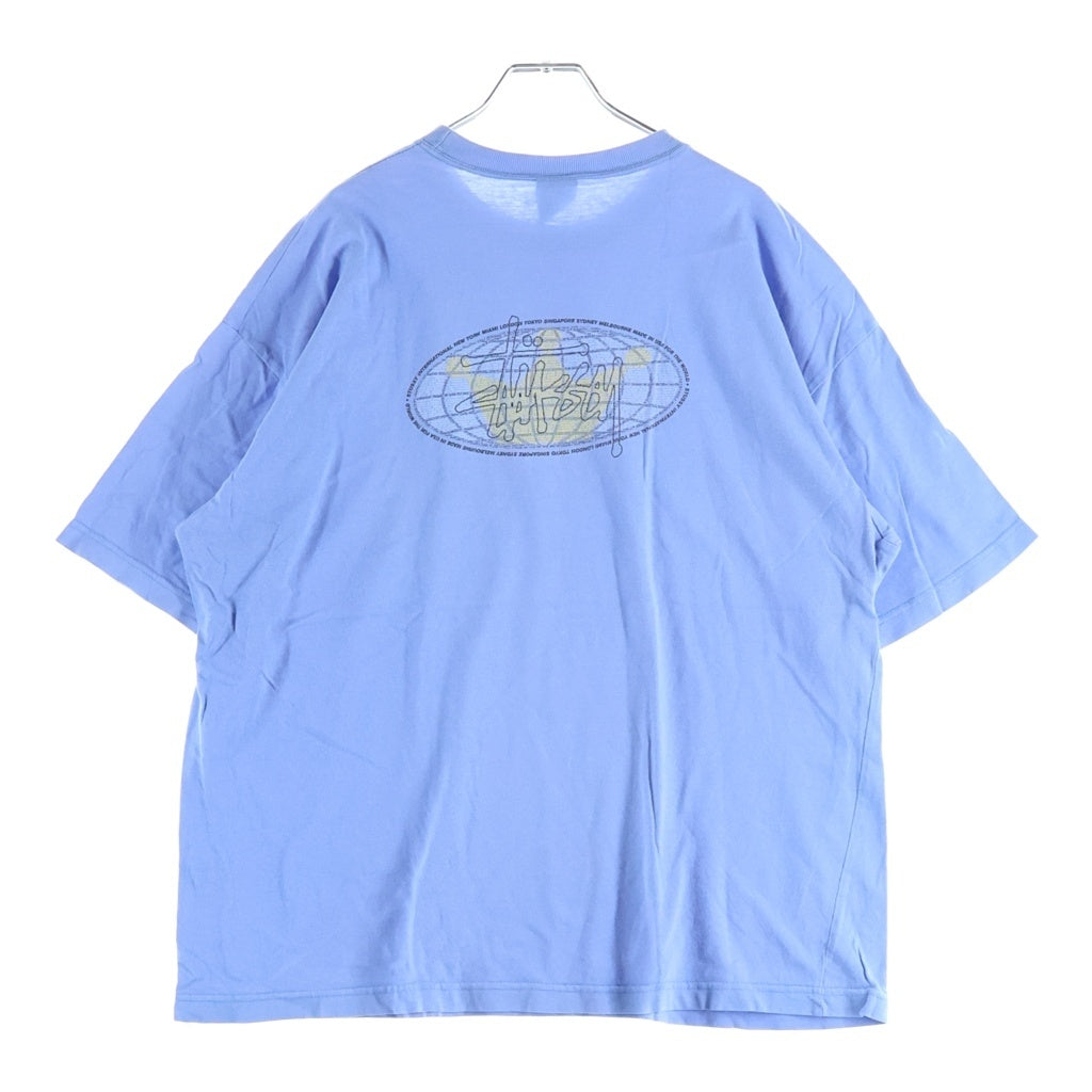 STUSSY(ステューシー) 90S OLD VINTAGE クラウン ロゴ 半袖Tシャツ 紺タグ ブルー