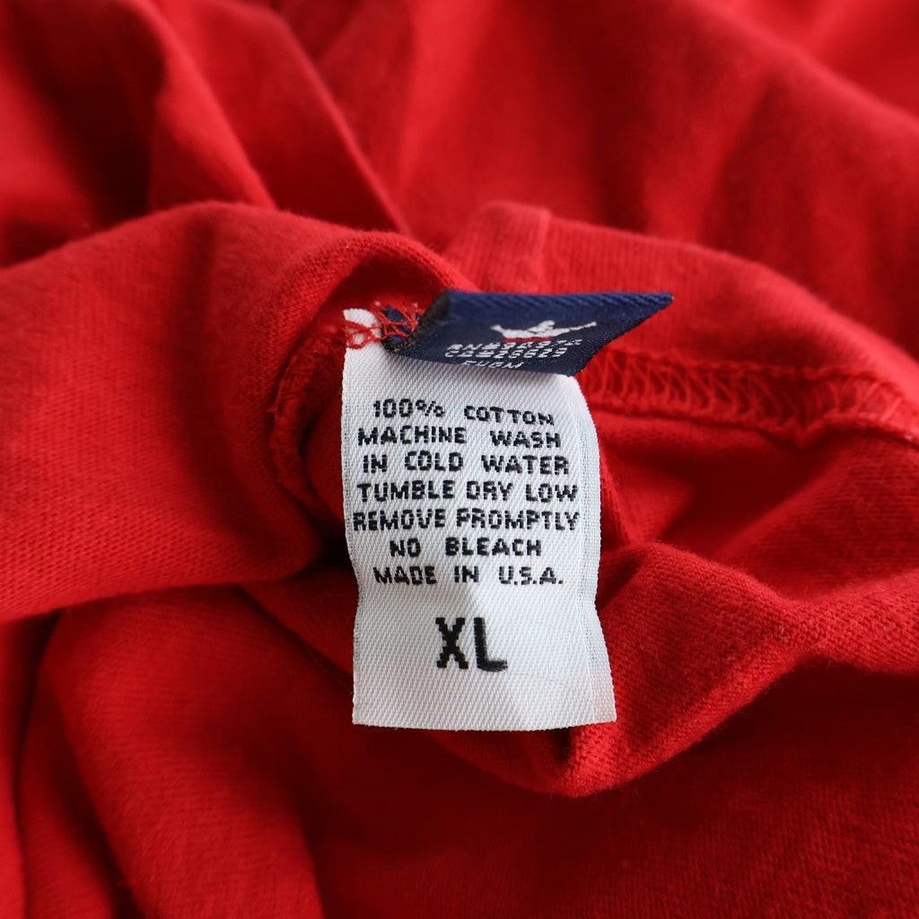 STUSSY(ステューシー) 90S OLD VINTAGE クロスボーン ワッペン 長袖Tシャツ紺タグ レッド