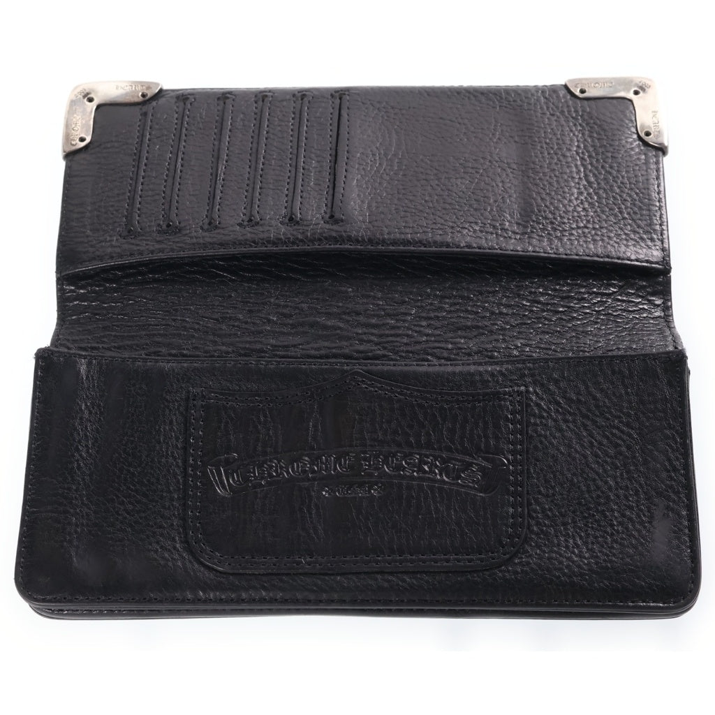 CHROME HEARTS(クロムハーツ) LNG SNGL FLD TIPS シングルフォールド ロングウォレット 長財布 ブラック