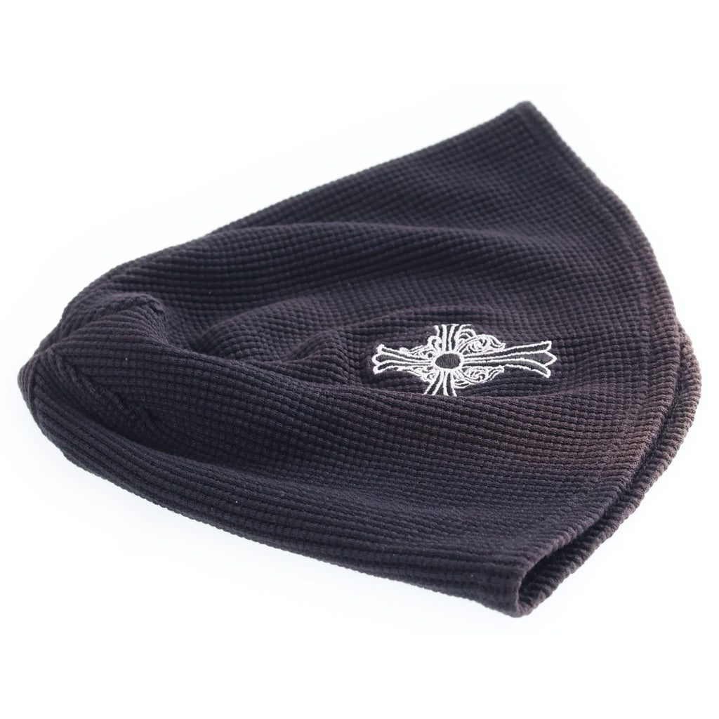 CHROME HEARTS(クロムハーツ) OLD THERMAL BEANIE オールド CHクロス刺繍 サーマル ビーニー ニット帽 ブラック