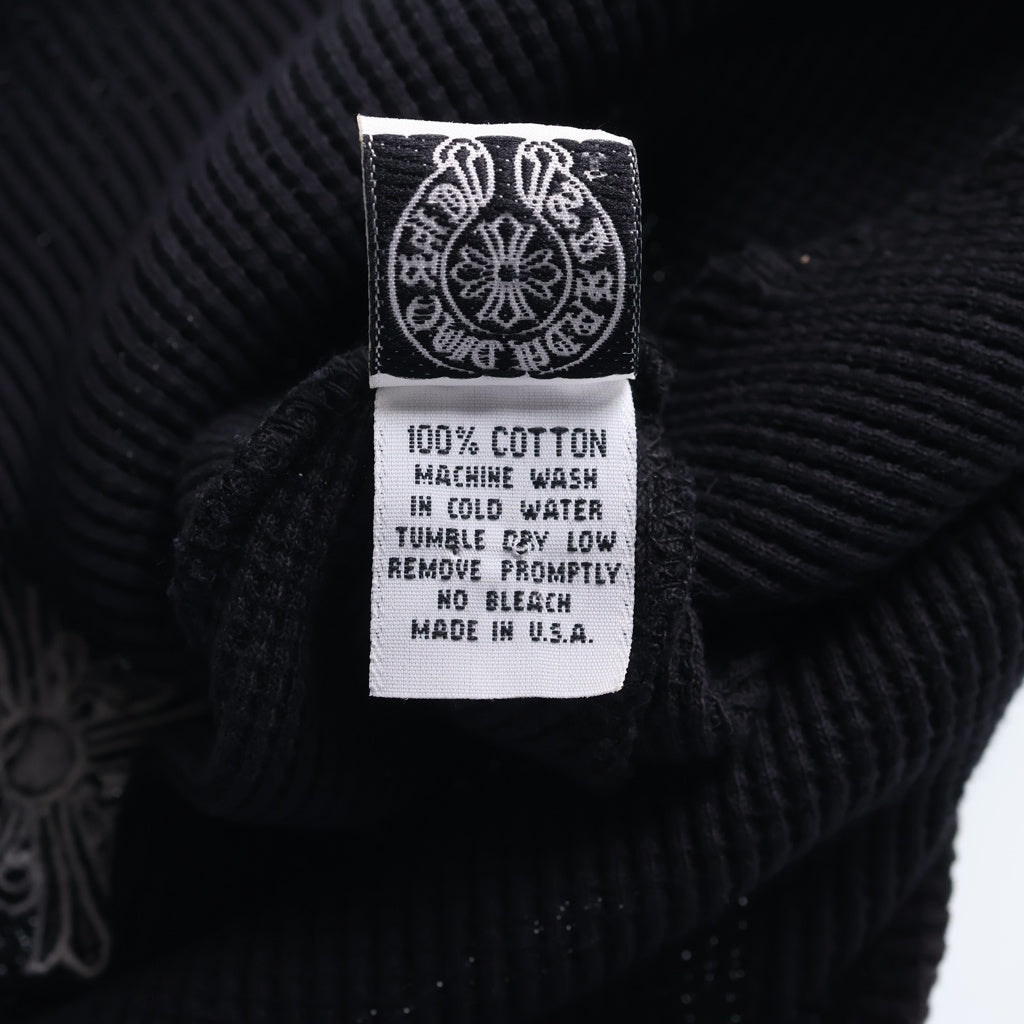 CHROME HEARTS(クロムハーツ) OLD THERMAL BEANIE オールド CHクロス刺繍 サーマル ビーニー ニット帽 ブラック
