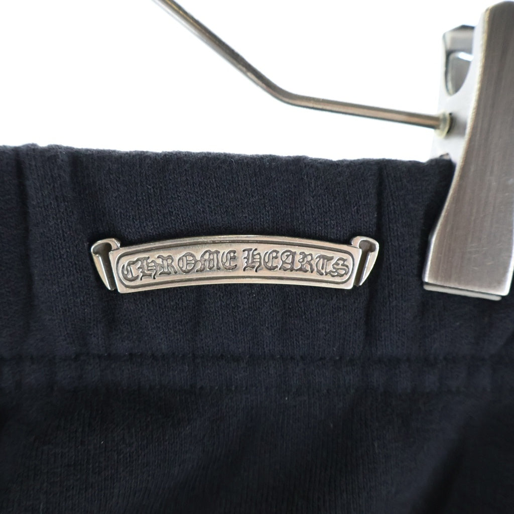 CHROME HEARTS(クロムハーツ) Y NOT SLO RIDE Logo Sweat Half Pants ワイノット スローライド サイドロゴ刺繍 スウェットハーフパンツ ブラック