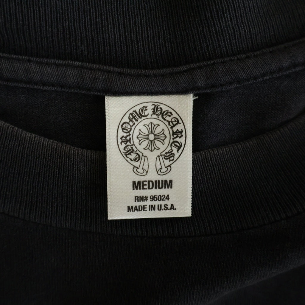 CHROME HEARTS(クロムハーツ) OLD CH PLS S/S TEE オールド CHプラス ホースシュープリント半袖Tシャツ ブラック