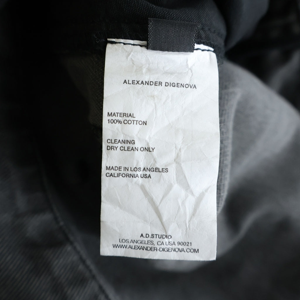 ALEXANDER DIGENOVA(アレキサンダーディジェノバ) Underground Cut Out Pants アンダーグラウンドカットアウトパンツ デニムパンツ ブラック