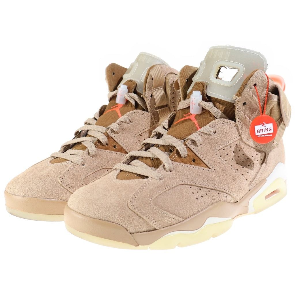 NIKE(ナイキ) × TRAVIS SCOTT AIR JORDAN6 RETRO SP トラヴィススコット エアジョーダン6 ハイカットスニーカー US10/28.0cm ブラウン DH0690-200