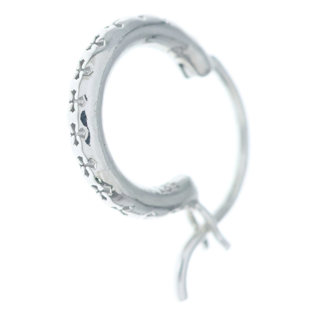 CHROME HEARTS(クロムハーツ) 18KWG HOOP SML TFL フープピアス ホワイトゴールド