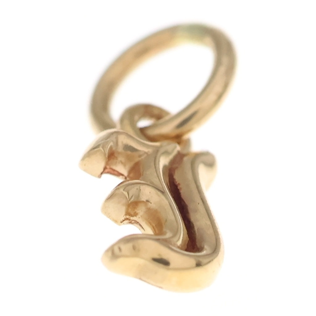 CHROME HEARTS(クロムハーツ) 22K STACK ALPHABET アルファベット スタックチャーム I イニシャルペンダントトップ ゴールド