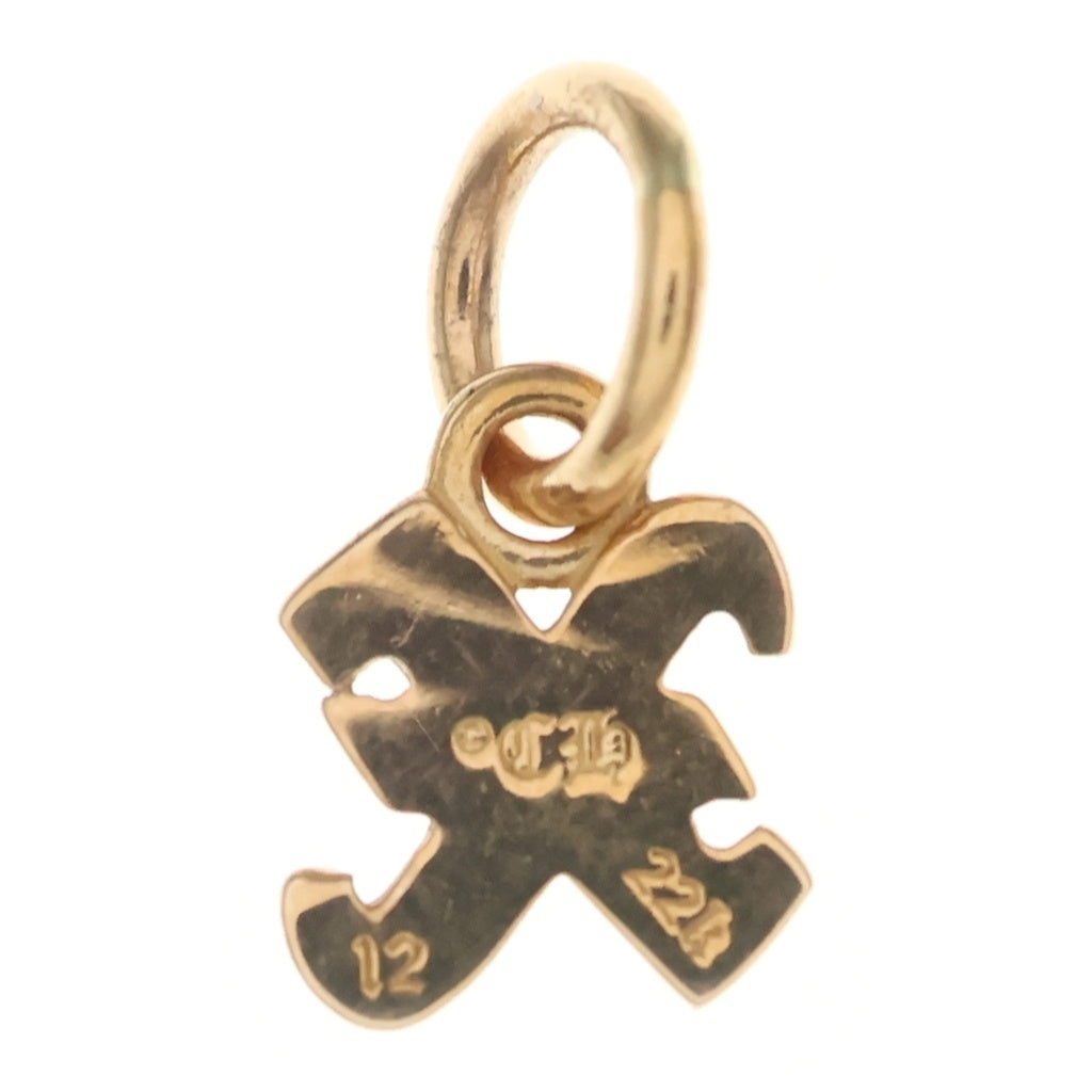 CHROME HEARTS(クロムハーツ) 22K STACK ALPHABET アルファベット スタックチャーム X イニシャルペンダントトップ ゴールド