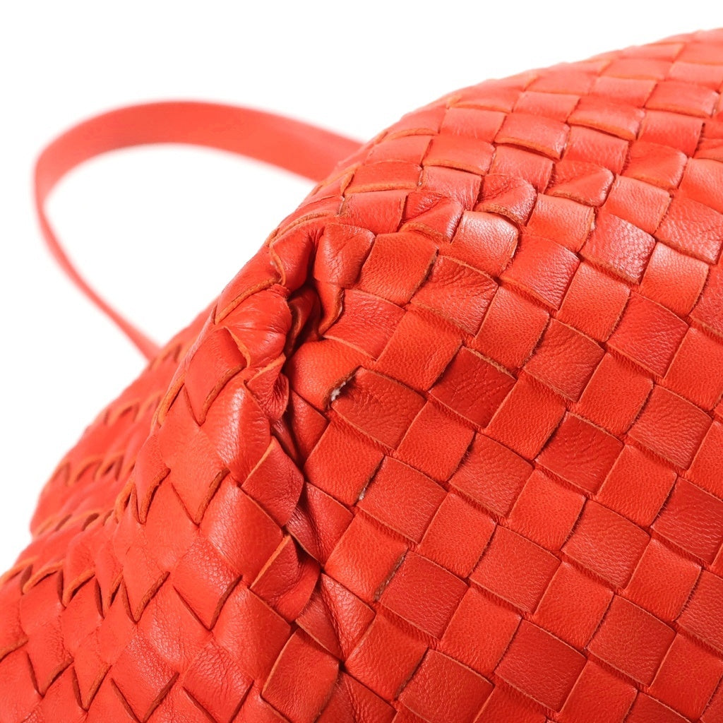 BOTTEGA VENETA(ボッテガヴェネタ) イントレチャート トートバッグ ショルダートート レザー 189632 VQ131 6453 オレンジ レディース