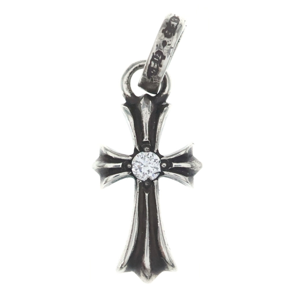 CHROME HEARTS(クロムハーツ) CRS BBYFAT DMND ベイビーファットクロス 両面1ダイヤ ペンダントトップ シルバー BCA238