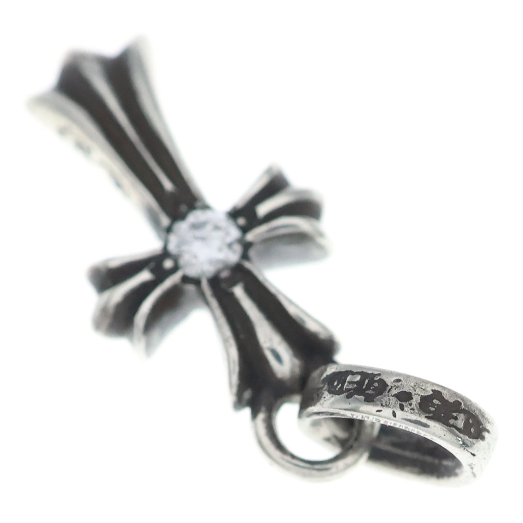 CHROME HEARTS(クロムハーツ) CRS BBYFAT DMND ベイビーファットクロス 両面1ダイヤ ペンダントトップ シルバー BCA238