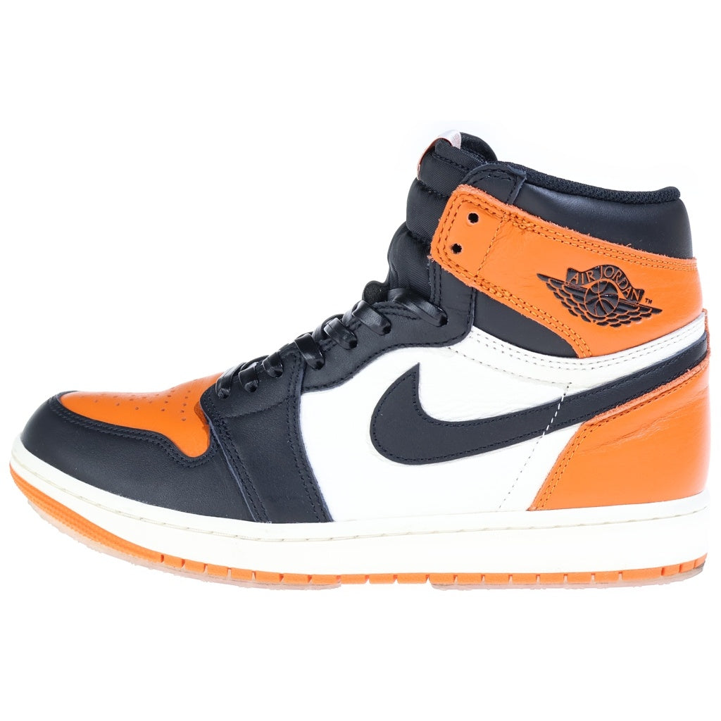 NIKE(ナイキ) AIR JORDAN 1 RETRO HIGH OG SHATTERED BACKBOARD エアジョーダン1 レトロ シャッタードバックボード ハイカットスニーカー US9.5/27.5cm オレンジ/ブラック DZ5485-008