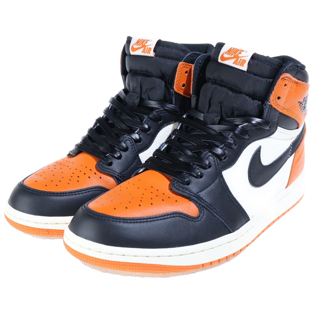 NIKE(ナイキ) AIR JORDAN 1 RETRO HIGH OG SHATTERED BACKBOARD エアジョーダン1 レトロ シャッタードバックボード ハイカットスニーカー US9.5/27.5cm オレンジ/ブラック DZ5485-008