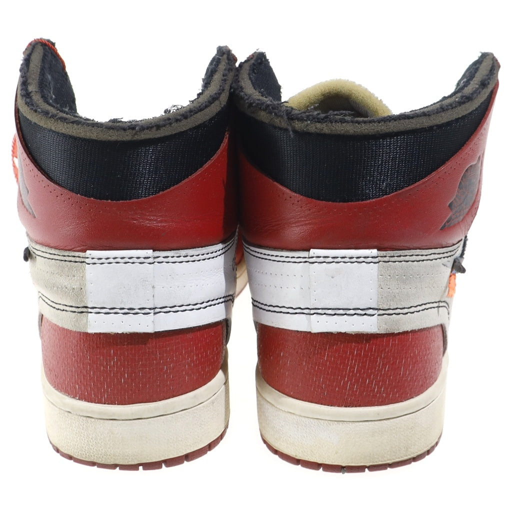 NIKE(ナイキ) ×OFF-WHITE THE 10 AIR JORDAN 1 CHICAGO オフホワイト ザテン エアジョーダンシカゴ ハイカットスニーカー US8/26.0cm ホワイト/レッド AA3834-101