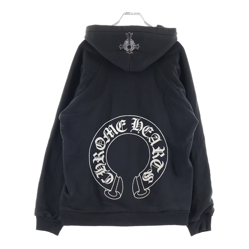 CHROME HEARTS(クロムハーツ) OLD CAMBER オールド キャンバー CHクロス バックホースシュー 裏地サーマルプルオーバーフーディー パーカー ブラック