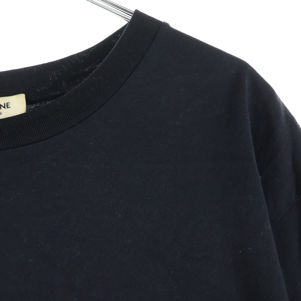 CELINE(セリーヌ) 23SS ラインストーンロゴプリント半袖Tシャツ 2X49F671Q ブラック