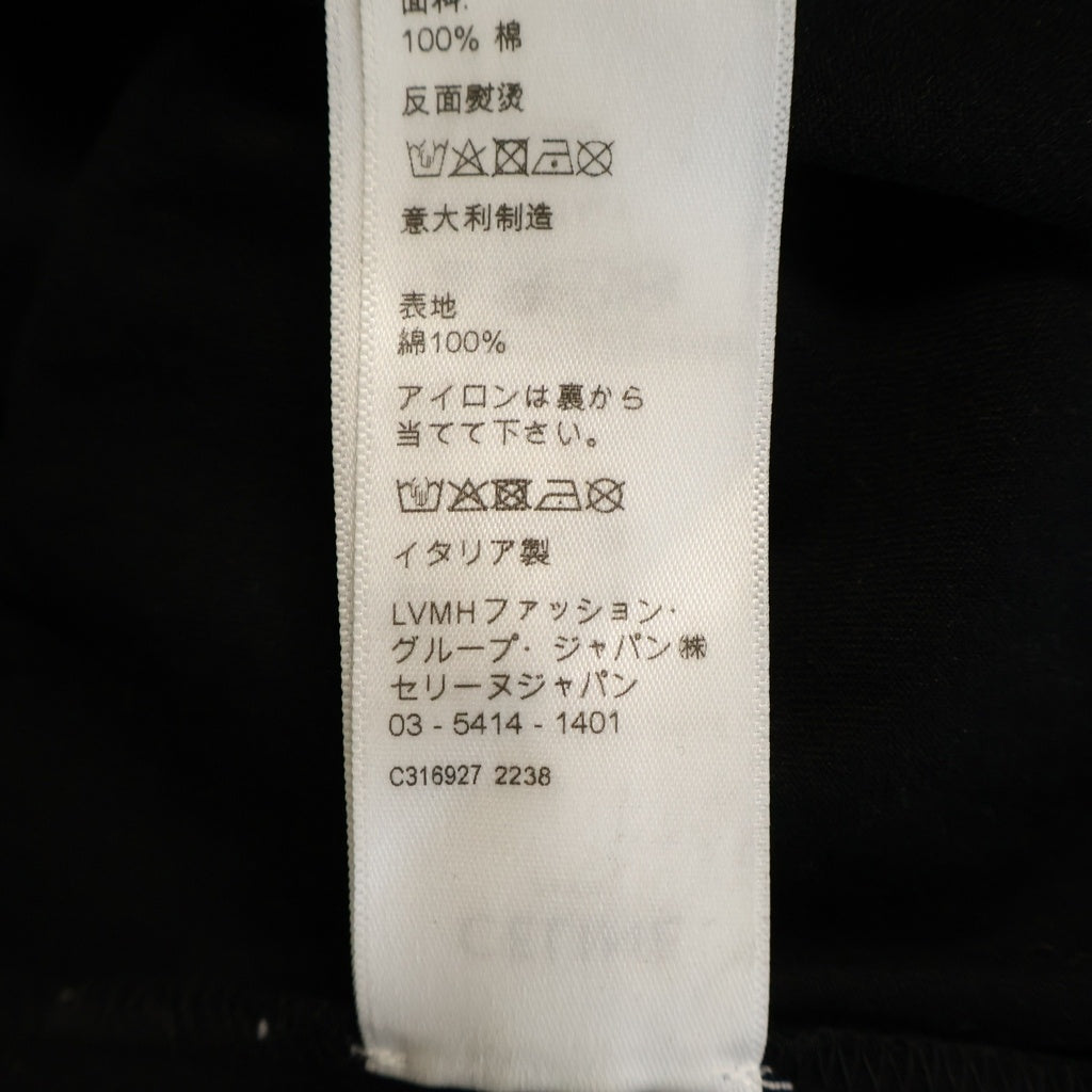 CELINE(セリーヌ) 23SS ラインストーンロゴプリント半袖Tシャツ 2X49F671Q ブラック