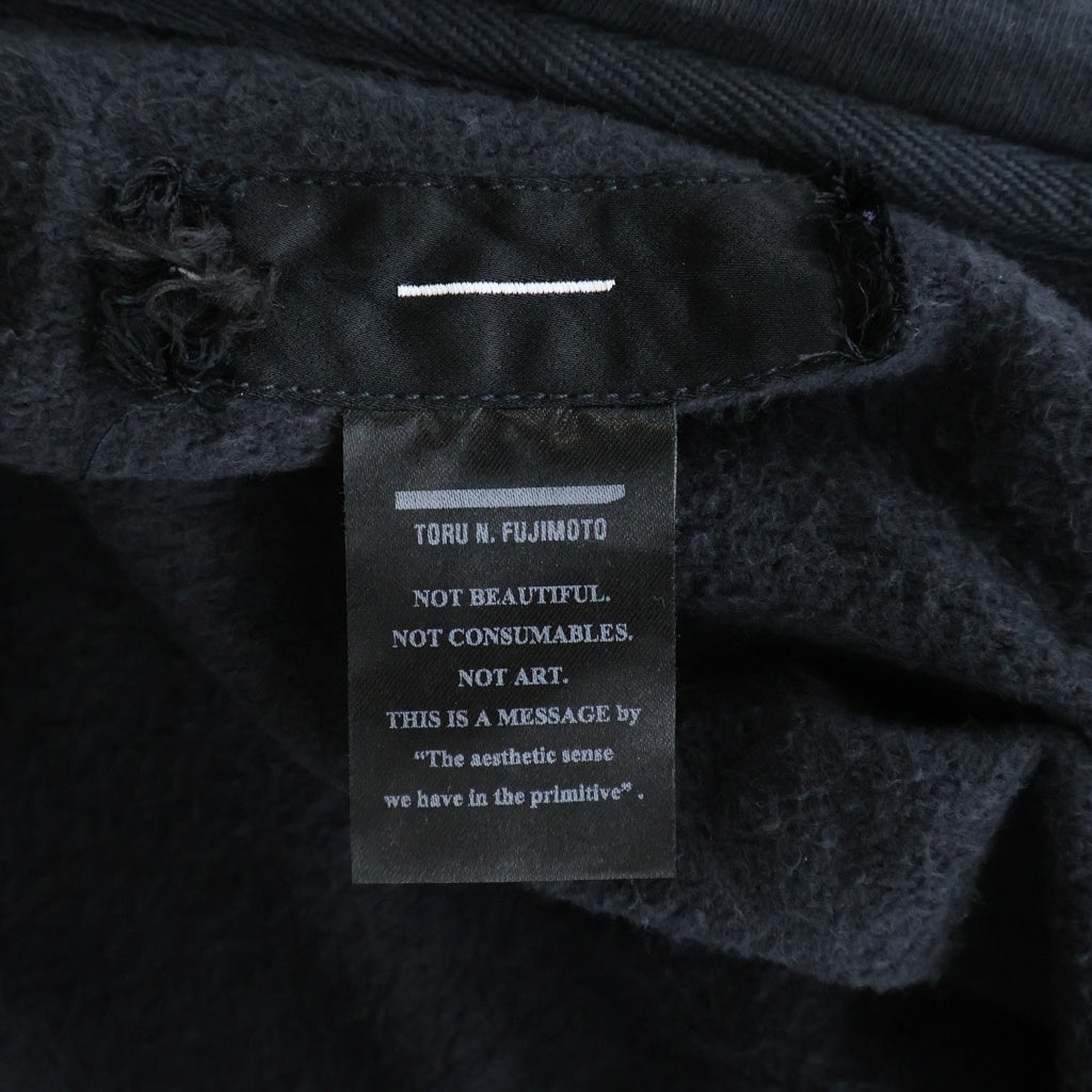 MINUS(マイナス) Bootleg Zip Up Hoodie With Damaged ブートレグ ジップ アップフーディー ブラック M-P1-BG1