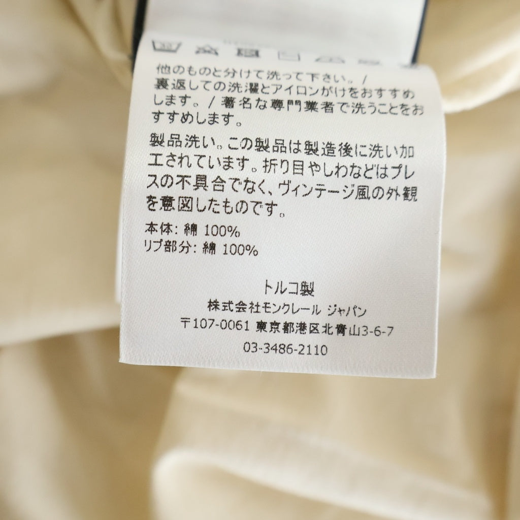 MONCLER(モンクレール) GENIUS ジーニアス ロゴワッペン 半袖Tシャツカットソー ベージュ