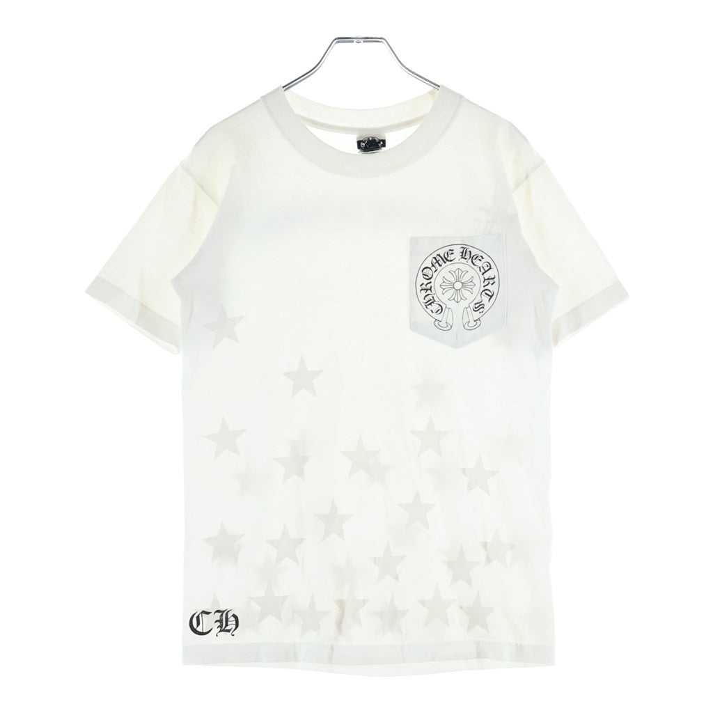 CHROME HEARTS(クロムハーツ) OLD BACK FLRL STAR S/S TEE オールド バックフローラル スタープリント半袖Tシャツ カットソー ホワイト