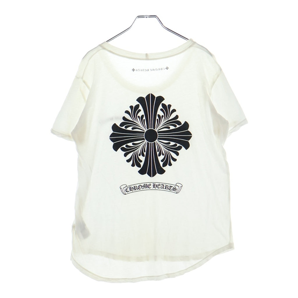 CHROME HEARTS(クロムハーツ) FLRL CRS S/S TEE フローラルクロスプリント半袖Tシャツ カットソー ホワイト
