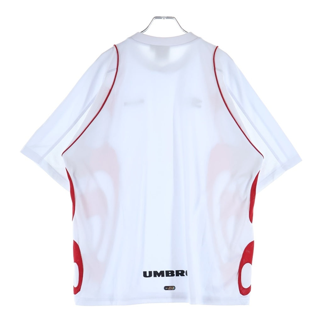 SUPREME(シュプリーム) 26SS x Umbro Old English Soccer Jersey アンブロ オールドイングリッシュ サッカー ゲームシャツ ホワイト/レッド