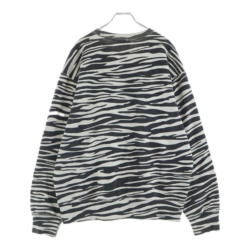 SUPREME(シュプリーム) 22AW Box Logo Crewneck Zebra ゼブラ柄 ボックスロゴ クルーネック長袖スウェットトレーナー ブラック/ホワイト