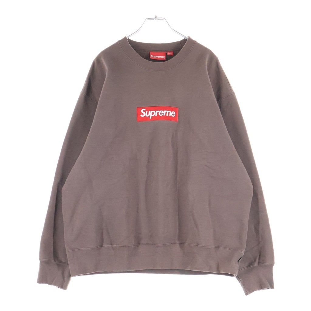 SUPREME(シュプリーム) 22AW Box Logo Crewneck ボックスロゴ クルーネック長袖スウェットトレーナー ブラウン/レッド