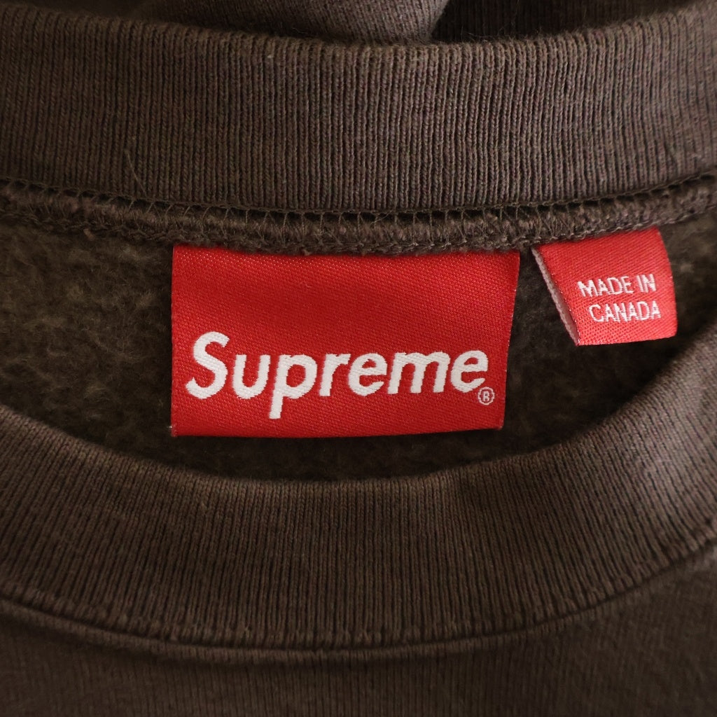 SUPREME(シュプリーム) 22AW Box Logo Crewneck ボックスロゴ クルーネック長袖スウェットトレーナー ブラウン/レッド