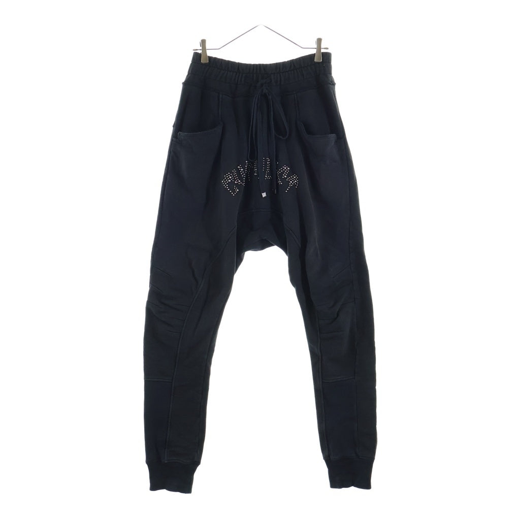 cvtvlist(カタリスト) STUDZ LOGO USUAL PANTS スタッズ刺繍 サルエルパンツ スウェットパンツ ブラック 2401030401