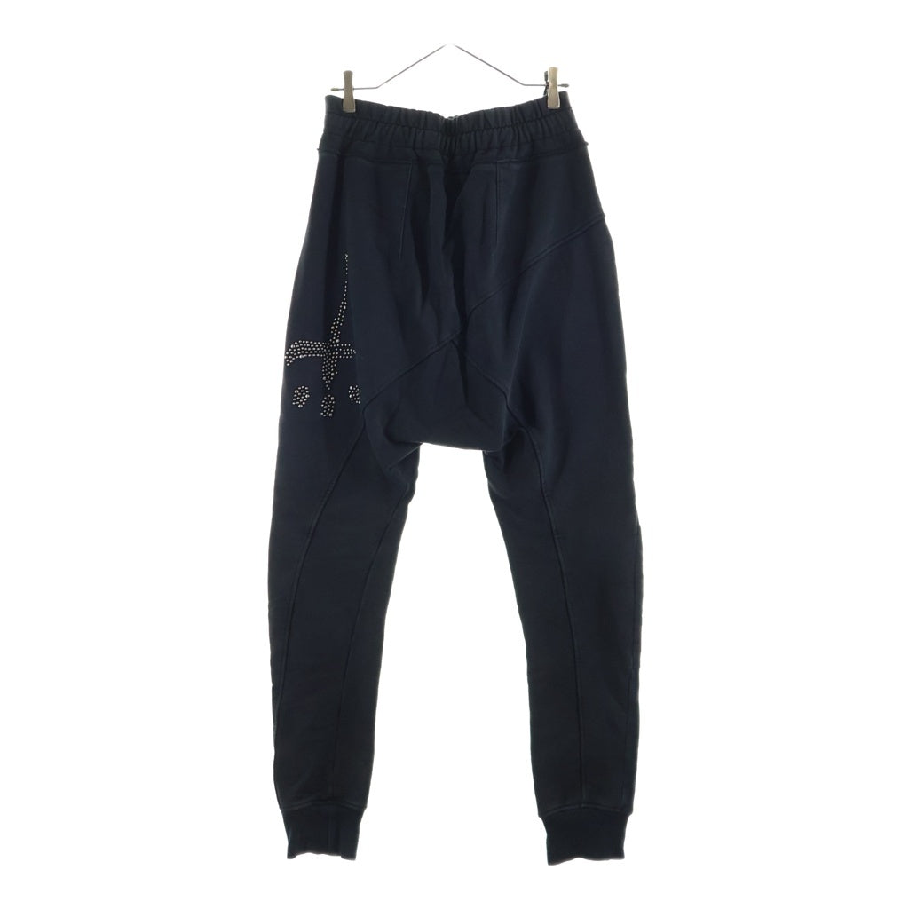 cvtvlist(カタリスト) STUDZ LOGO USUAL PANTS スタッズ刺繍 サルエルパンツ スウェットパンツ ブラック 2401030401