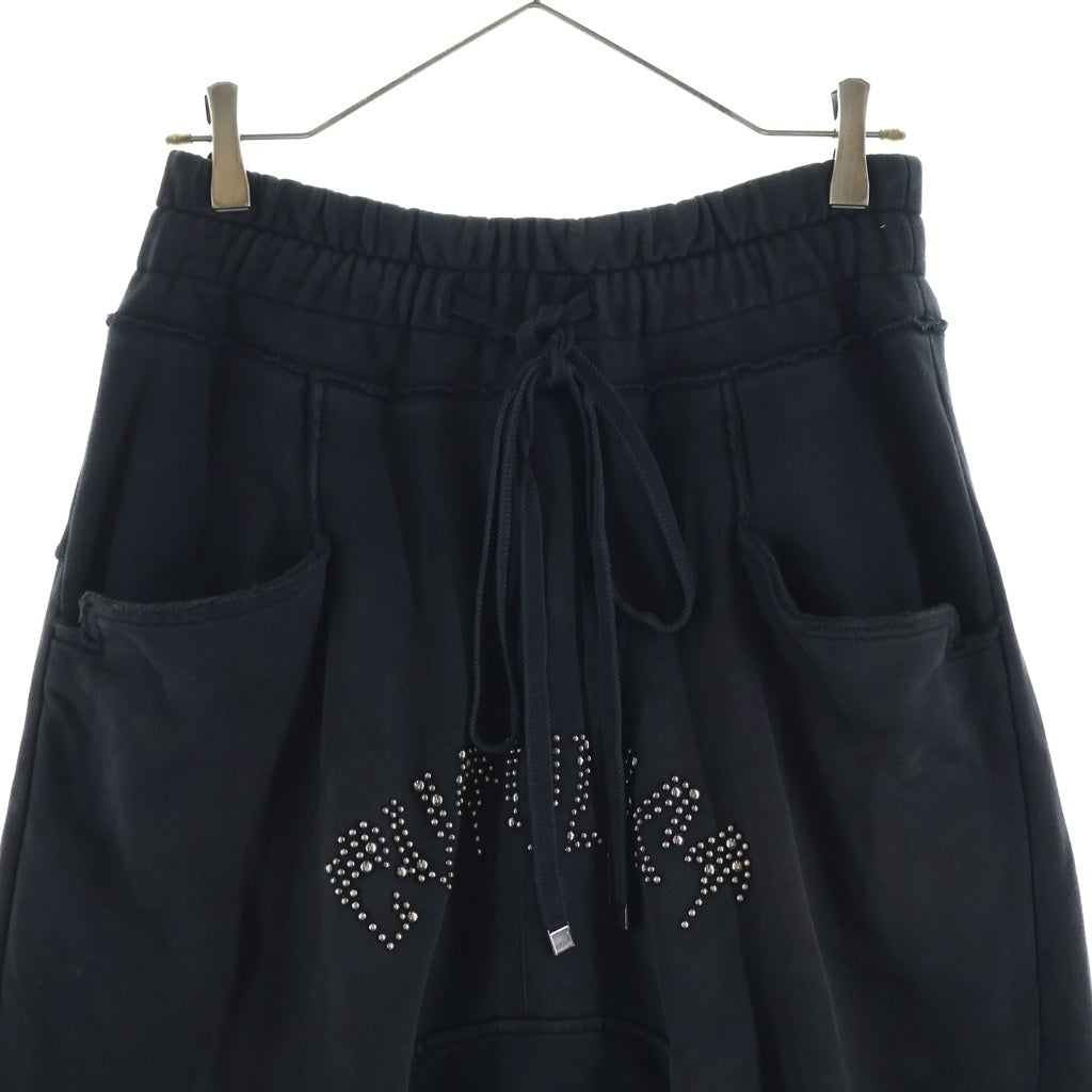cvtvlist(カタリスト) STUDZ LOGO USUAL PANTS スタッズ刺繍 サルエルパンツ スウェットパンツ ブラック 2401030401