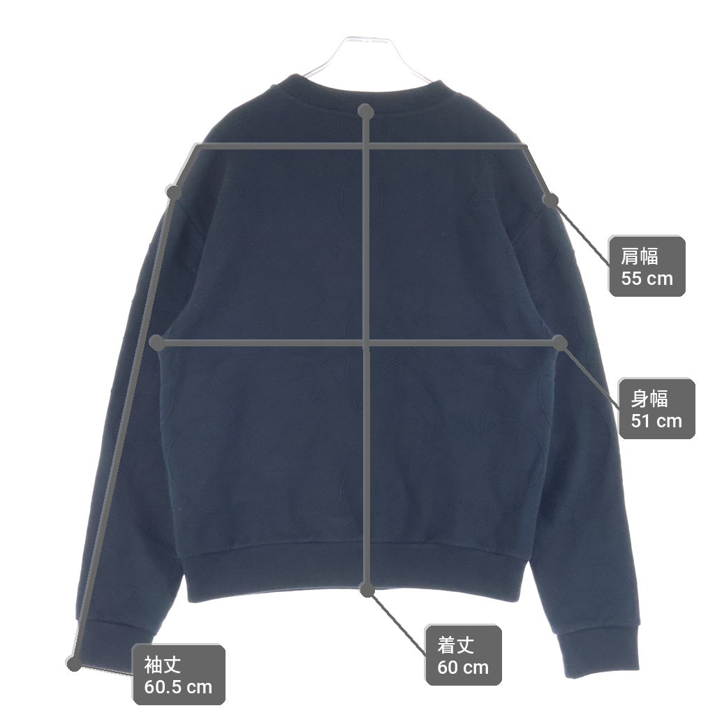 LOUIS VUITTON(ルイヴィトン) 24AW LV Logo Jacquard Embroidered Sweatshirt LVロゴ ジャガードエンブロイダリー スウェットシャツ RM242M IHN HRY83W ブラック