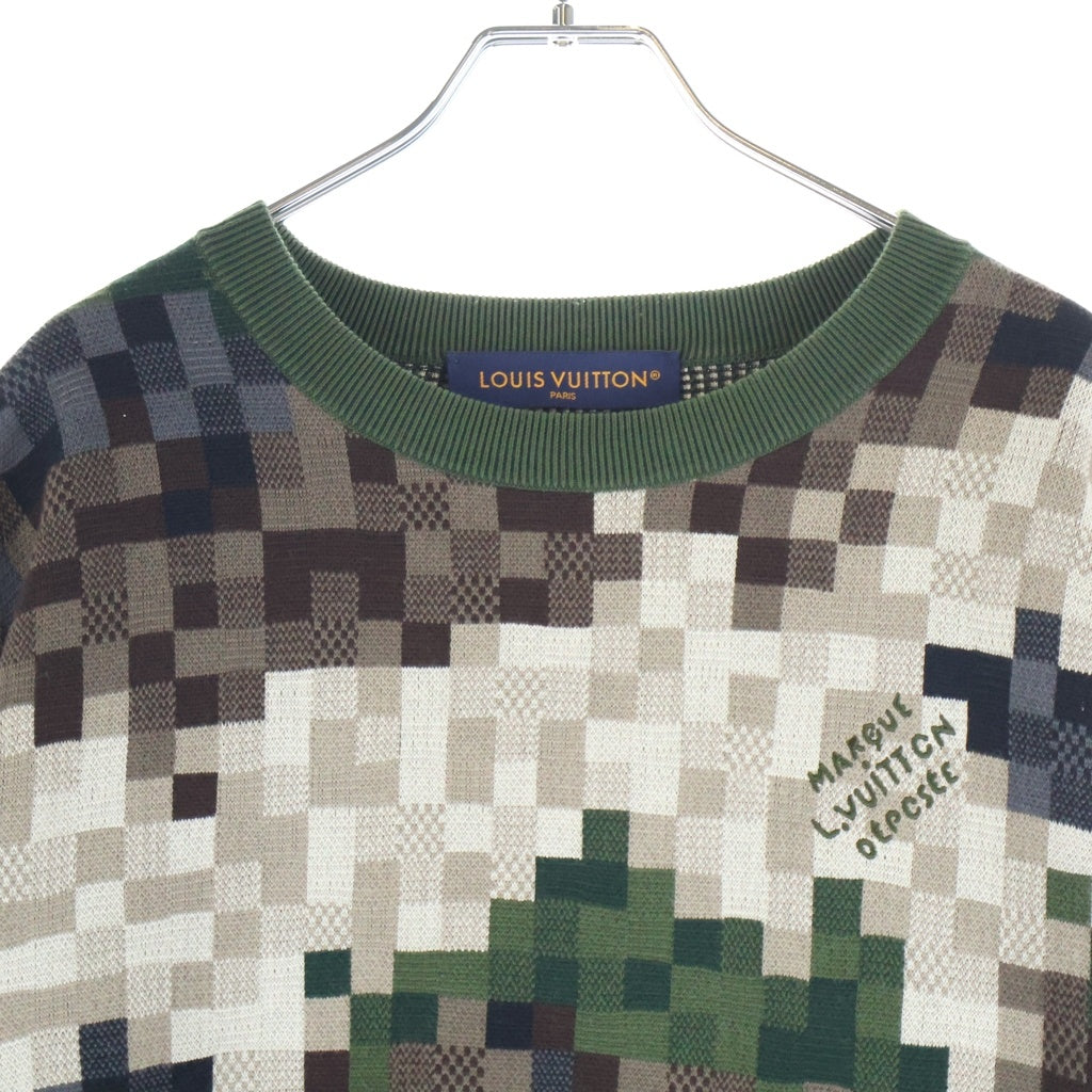 LOUIS VUITTON(ルイヴィトン) 24SS ダモフラージュクルーネックニット RM241 AUR HQN72W カモ柄