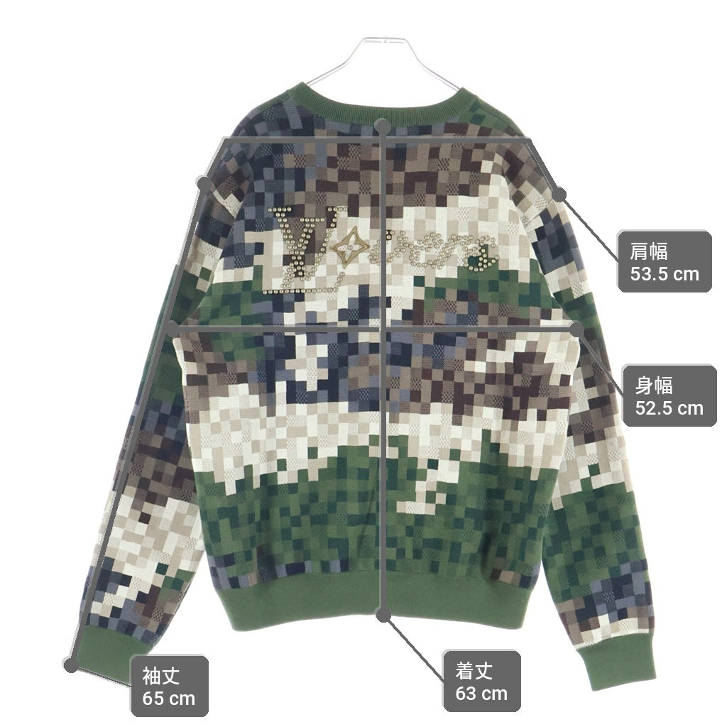 LOUIS VUITTON(ルイヴィトン) 24SS ダモフラージュクルーネックニット RM241 AUR HQN72W カモ柄